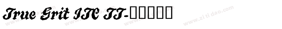True Grit ITC TT字体转换